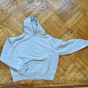 WeWoreWhat Light Gray/Blue Hoodie sweatshirt